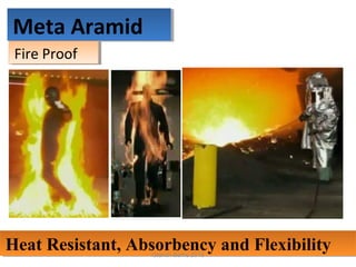 Meta AramidMeta Aramid
Heat Resistant, Absorbency and FlexibilityHeat Resistant, Absorbency and Flexibility
Fire ProofFire Proof
Granch Berhe 2015
 