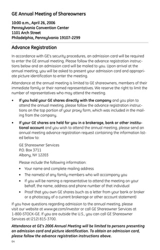 GE# 2006 Proxy Statement 