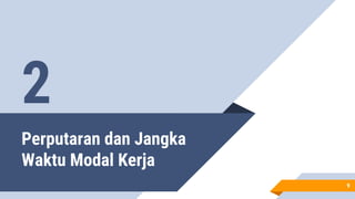 9
2
Perputaran dan Jangka
Waktu Modal Kerja
 