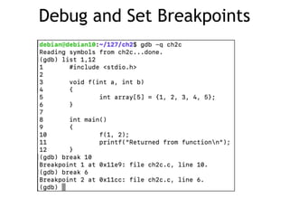 Debug and Set Breakpoints
 