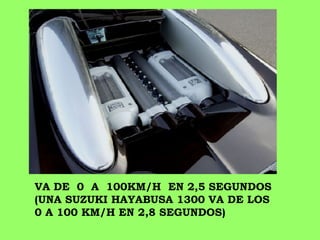 VA DE  0  A  100KM/H  EN 2,5 SEGUNDOS (UNA SUZUKI HAYABUSA 1300 VA DE LOS 0 A 100 KM/H EN 2,8 SEGUNDOS) 