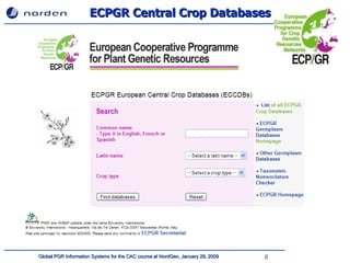 ECPGR Central Crop Databases 