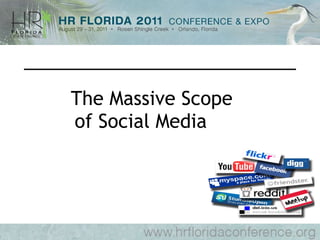 The Massive Scope  of Social Media 