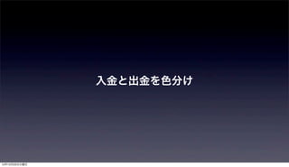 入金と出金を色分け




12年12月25日火曜日
 