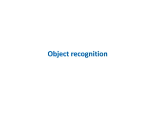 Object recognition  