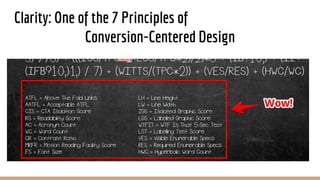 Clarity: One of the 7 Principles of
Conversion-Centered Design
 