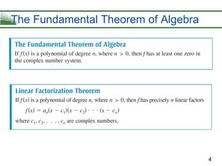 4
The Fundamental Theorem of Algebra
 