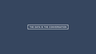 THE DATA IS THE CONVERSATION
 