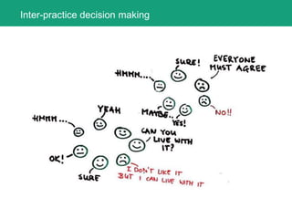 Inter-practice decision making
 