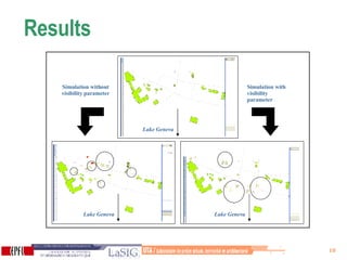 Results  Simulation without visibility parameter Simulation with visibility parameter Lake Geneva Lake Geneva Lake Geneva 