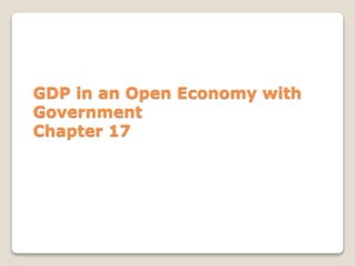 GDP in an Open Economy with
Government
Chapter 17
 