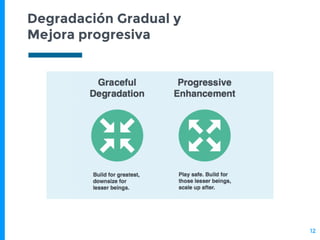 Degradación Gradual y
Mejora progresiva
12
 