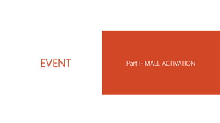 EVENT Part I- MALL ACTIVATION
 