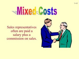 3 -12
Sales representatives
often are paid a
salary plus a
commission on sales.
 