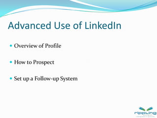 Why LinkedIn?LinkedIn is Where the Professional Influences ARE!Some of the Statistical HighlightsAverage Age: 41