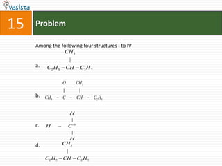 Problem15Among the following four structures I to IVa.b.c.d.