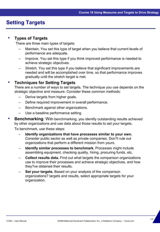 Building & Managing the  Balanced Scorecard