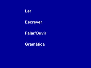 Ler Escrever Falar/Ouvir Gramática 