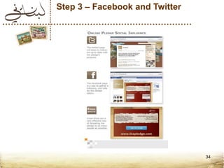 Step 3 – Facebook and Twitter




                                34
 