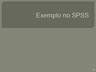 Teste T de WilcoxonDesenvolvido por F. Wilcoxon em 1945Substituto do teste t para amostras emparelhadasBaseia-se nos postos das diferenças intra-pares, dando maior importância às diferenças maioresO que não é feito pelo Teste do Sinal, outro teste não-paramétrico para amostras emparelhadasRacional: se o tratamento A produz valores maiores que o tratamento B, as diferenças (A-B) de sinal positivo serão maiores (em número e grau) do que as diferenças de sinal negativo. Se ambos tratamentos produzem o mesmo efeito, as diferenças positivas e negativas devem se anular.16