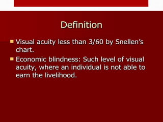 Blindness Lecture