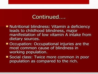 Blindness Lecture