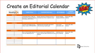 Create an Editorial Calendar
 