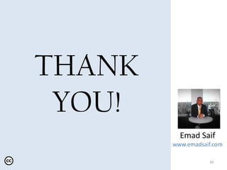 THANK
YOU!
Emad Saif
www.emadsaif.com
39
 