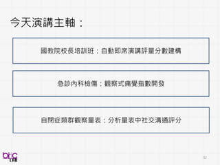 32
BSP的Role . . .
人高階認知能力: 專家決策
BSP
Technology
高可信度 (reliability)、可複製性 (repeatable) 及可擴展性 (scalable)
 