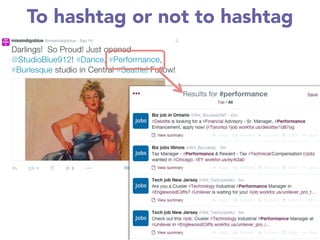 To hashtag or not to hashtag
 