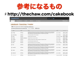 参考になるもの
http://thechaw.com/cakebook
 