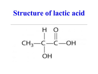 Structure of lactic acid
 