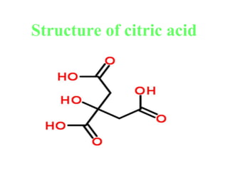 Structure of citric acid
 