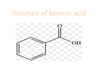 Structure of benzoic acid
 