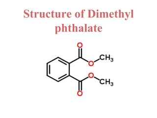 Structure of Dimethyl
phthalate
 