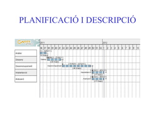 PLANIFICACIÓ I DESCRIPCIÓ 