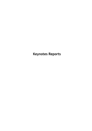 Keynotes Reports
 