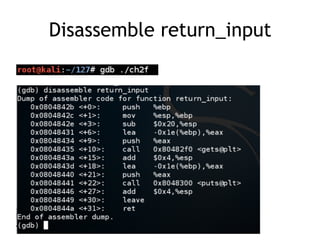 Disassemble return_input
 