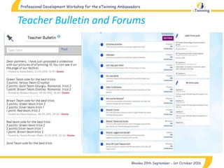 Teacher Bulletin and Forums
 