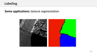 137
Labeling
Some applications: texture segmentation
 