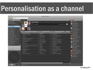 Personalisation as a channel