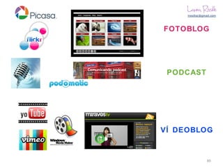 FOTOBLOG




 PODCAST




VÍ DEOBLOG


           85
 