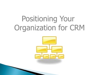 Positioning Your
Organization for CRM
 