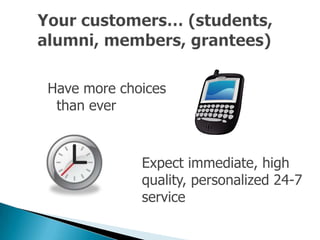 Have more choices
 than ever



             Expect immediate, high
             quality, personalized 24-7
             service
 