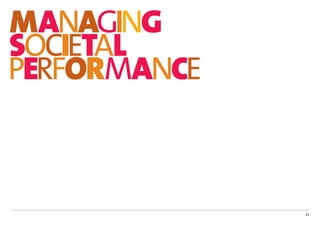 MANAGING
SOCIETAL
PERFORMANCE



              15
 