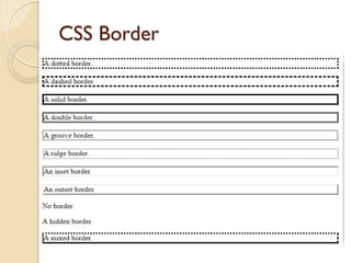 CSS Border
 