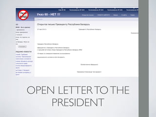 OPEN LETTERTOTHE
PRESIDENT
 