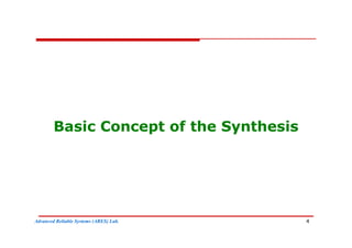 Basic Concept of the Synthesis
Basic Concept of the Synthesis
Advanced Reliable Systems (ARES) Lab. 4
 