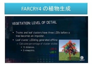 FARCRY4 の植物生成
 