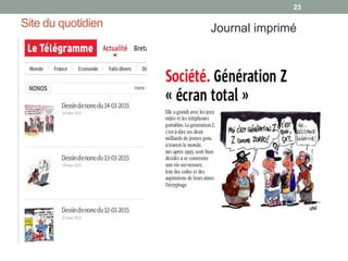 Nouvelle logique d’indexation sur le web
• « Alors que selon l’indexation traditionnelle
l’enjeu est de retrouver le ou les documents
contenant l’information recherchée,
l’indexation fine du contenu permet de ne
retrouver que les segments concernés par
la recherche d’information et de paramétrer
l’usage de ces segments... »
23
Bruno Bachimont. De l’indexation à l’éditorialisation »
http://cours.ebsi.umontreal.ca/sci6116/Ressources_files/BachimontFormatHerme%CC%80s.pdf
 